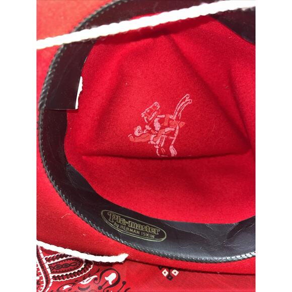 Vintage 1950's Cowboy Hat & Bandanna Pla-master Herman Iskin & Co. - Picture 3 of 5